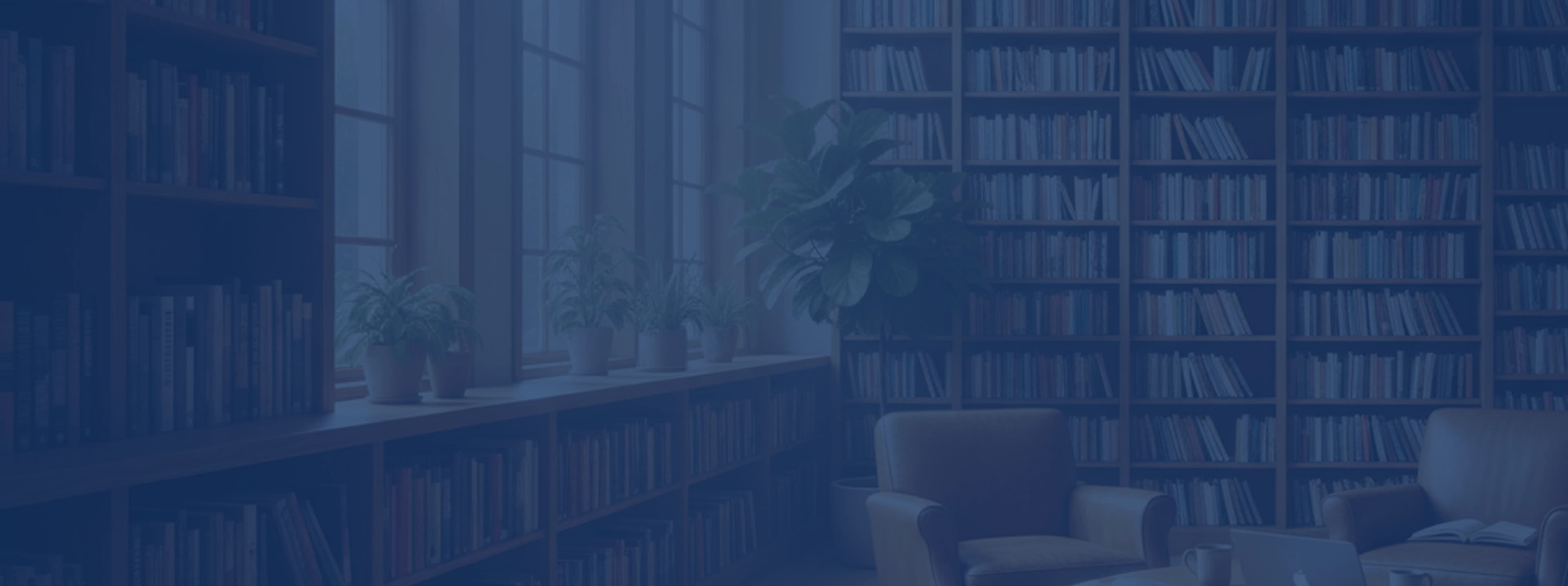 Rak buku bertingkat di perpustakaan sebagai gambaran koleksi Knowledge Library Tomazz