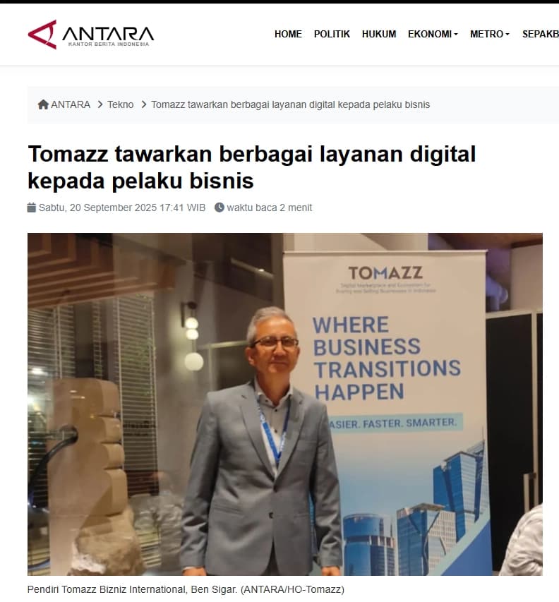 Tomazz tawarkan berbagai layanan digital kepada pelaku bisnis