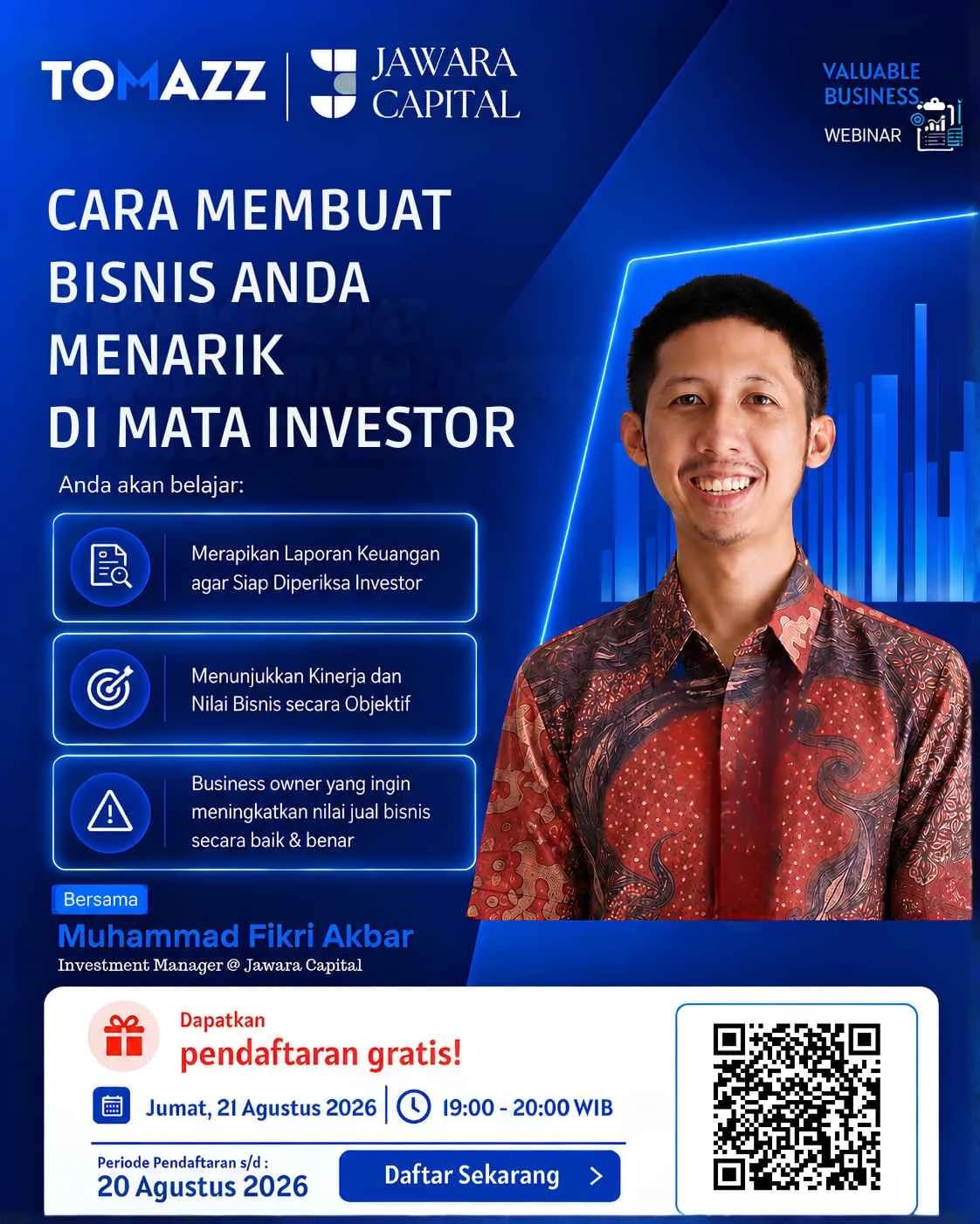 Banner acara: Webinar : Cara membuat bisnis Anda lebih menarik di mata calon pembeli
