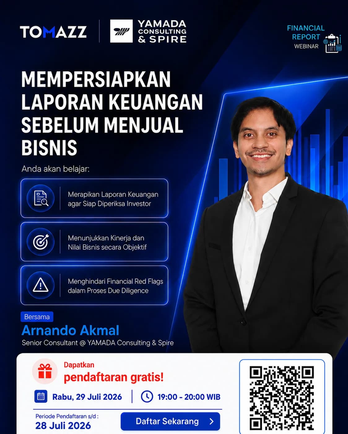 Banner acara: Webinar “Mempersiapkan Laporan Keuangan Sebelum Menjual Bisnis”